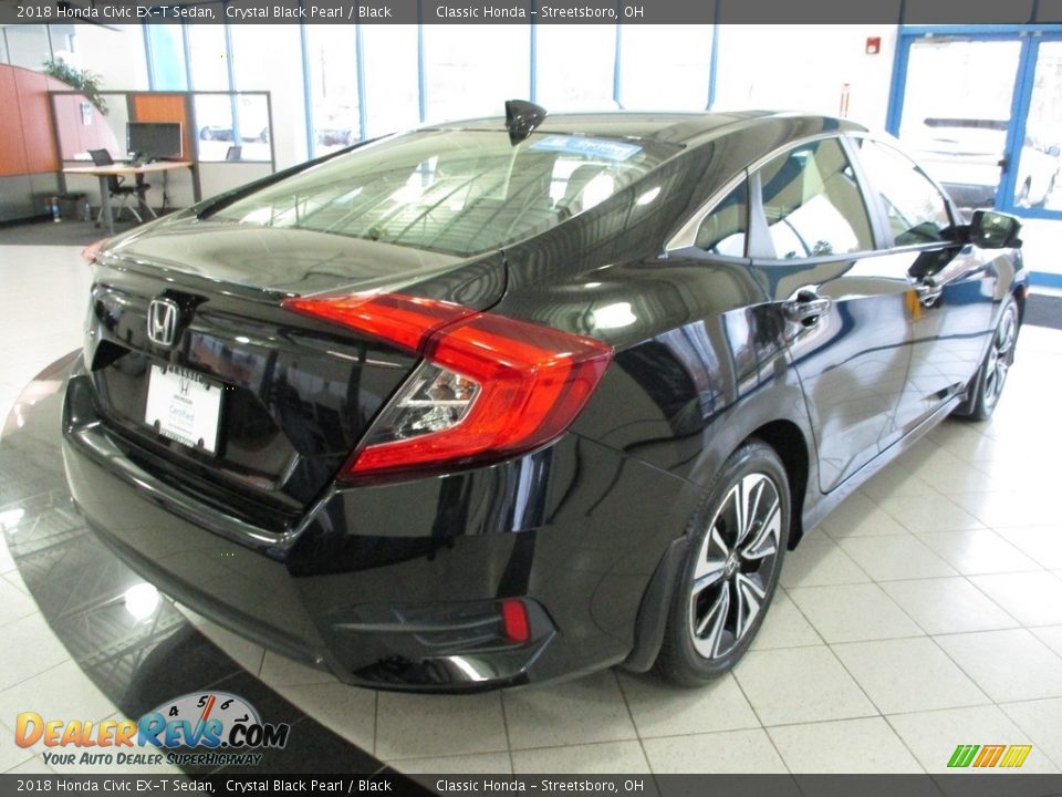 2018 Honda Civic EX-T Sedan Crystal Black Pearl / Black Photo #7