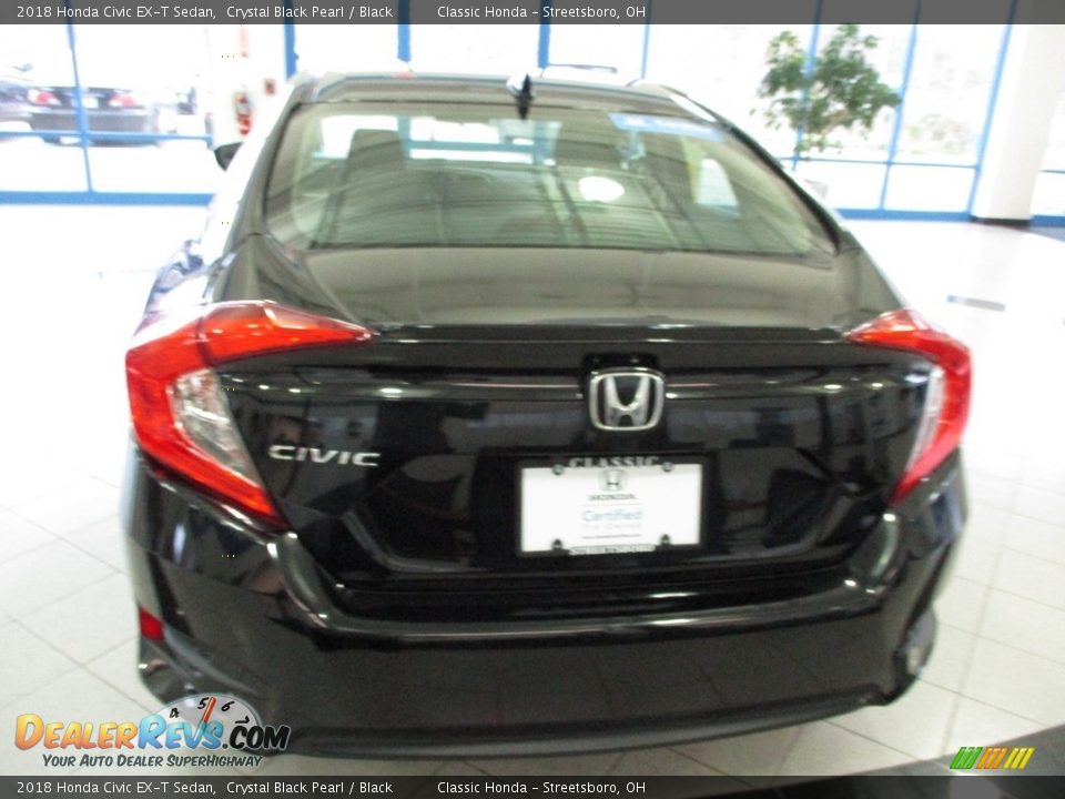 2018 Honda Civic EX-T Sedan Crystal Black Pearl / Black Photo #8