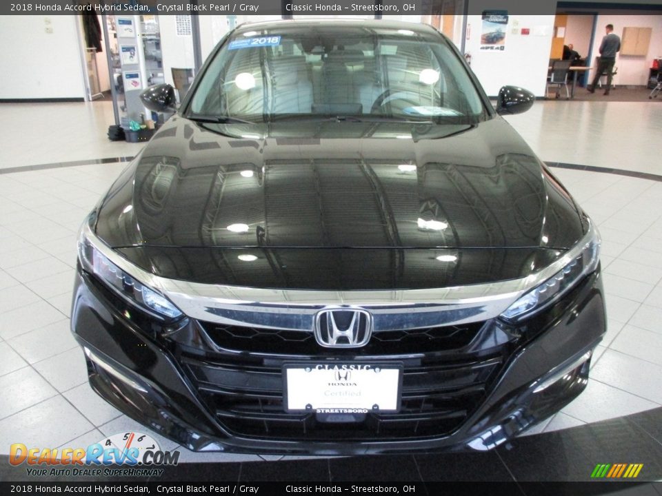 2018 Honda Accord Hybrid Sedan Crystal Black Pearl / Gray Photo #2