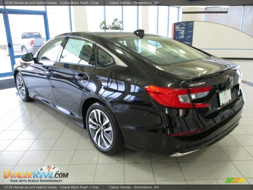 2018 Honda Accord Hybrid Sedan Crystal Black Pearl / Gray Photo #9