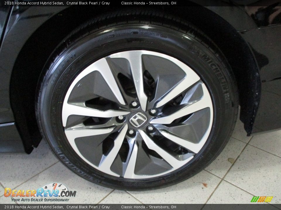 2018 Honda Accord Hybrid Sedan Crystal Black Pearl / Gray Photo #11
