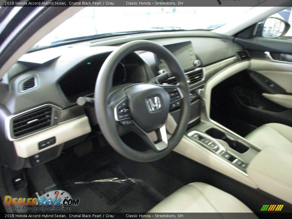 2018 Honda Accord Hybrid Sedan Crystal Black Pearl / Gray Photo #26