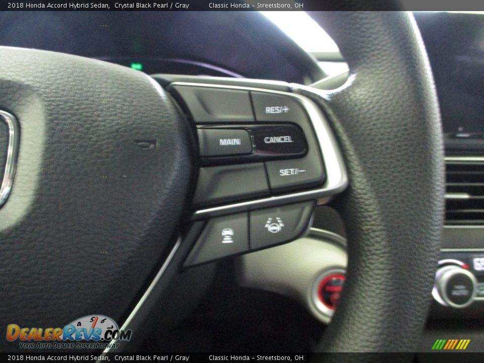 2018 Honda Accord Hybrid Sedan Crystal Black Pearl / Gray Photo #31
