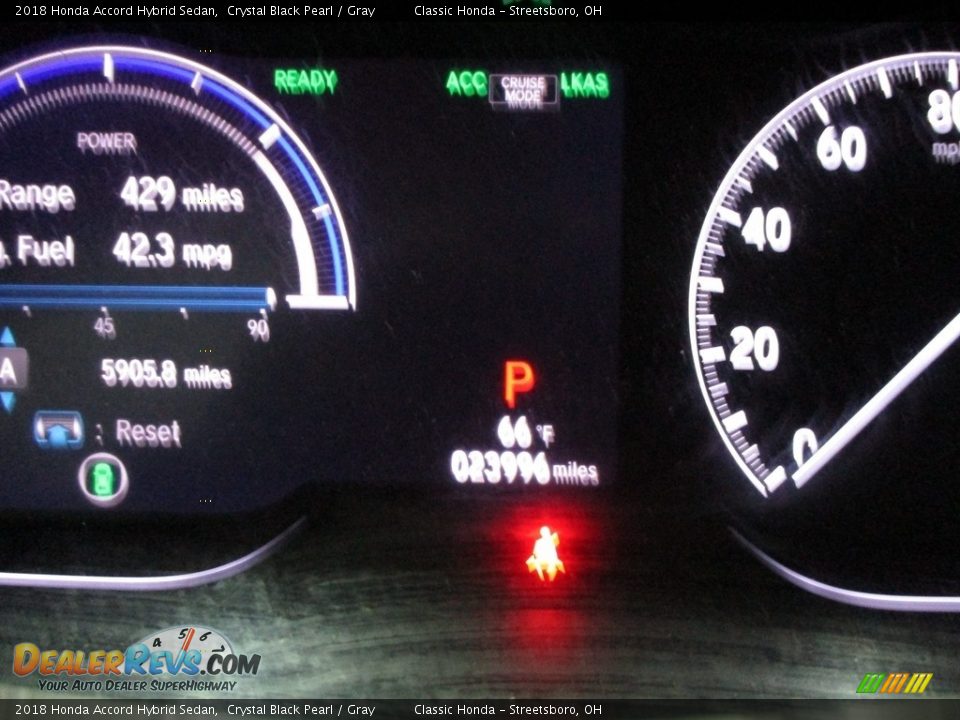 2018 Honda Accord Hybrid Sedan Crystal Black Pearl / Gray Photo #32