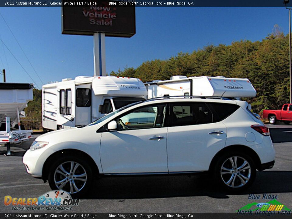 2011 Nissan Murano LE Glacier White Pearl / Beige Photo #2