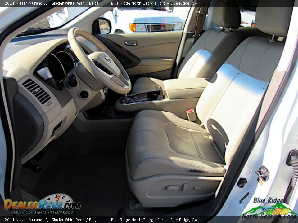 2011 Nissan Murano LE Glacier White Pearl / Beige Photo #10