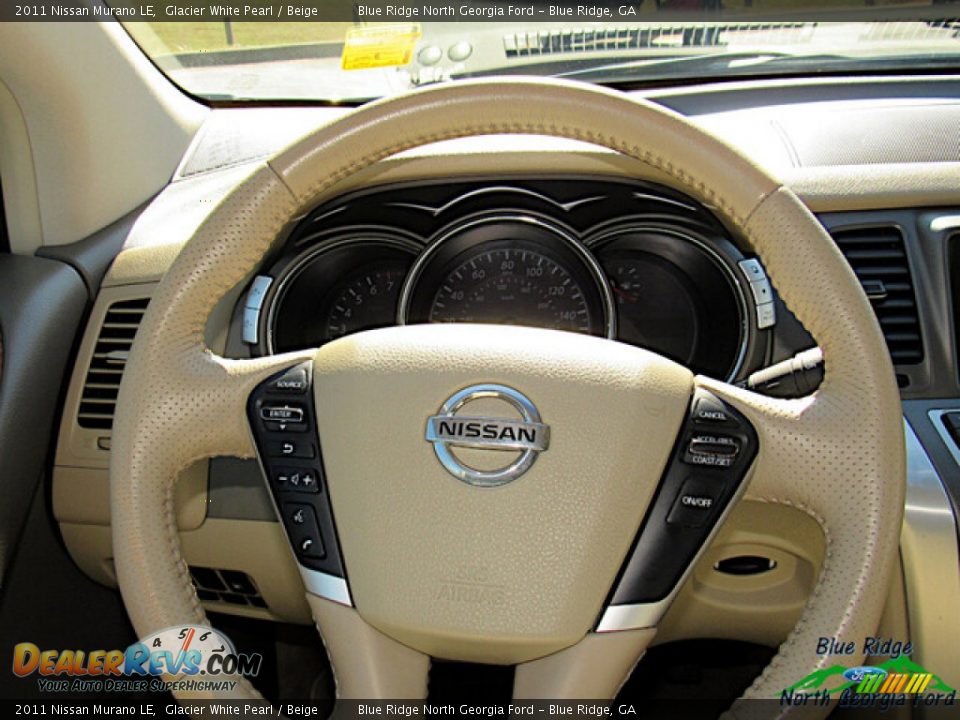 2011 Nissan Murano LE Glacier White Pearl / Beige Photo #16