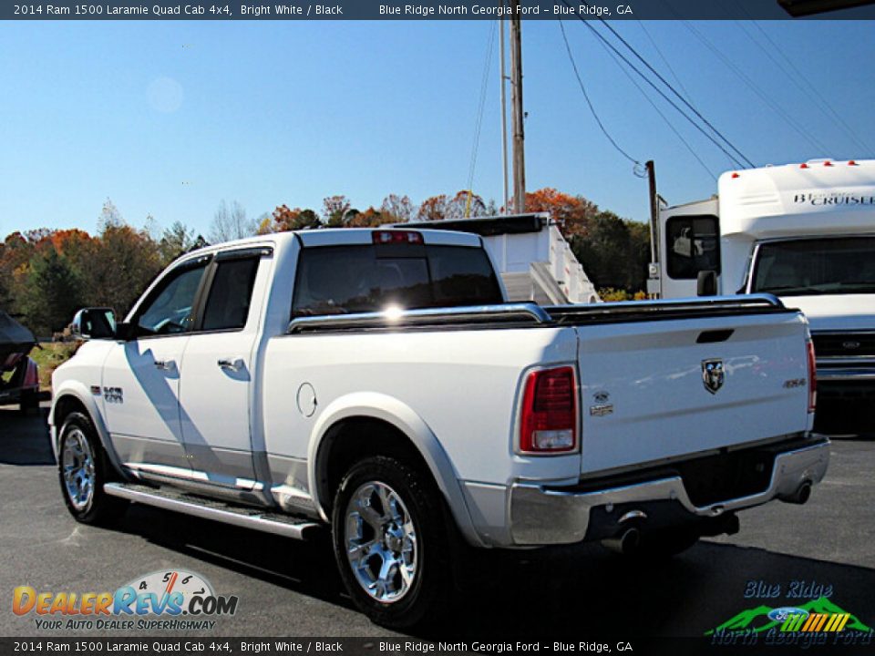 2014 Ram 1500 Laramie Quad Cab 4x4 Bright White / Black Photo #3