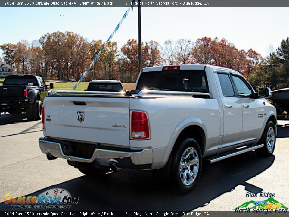 2014 Ram 1500 Laramie Quad Cab 4x4 Bright White / Black Photo #5