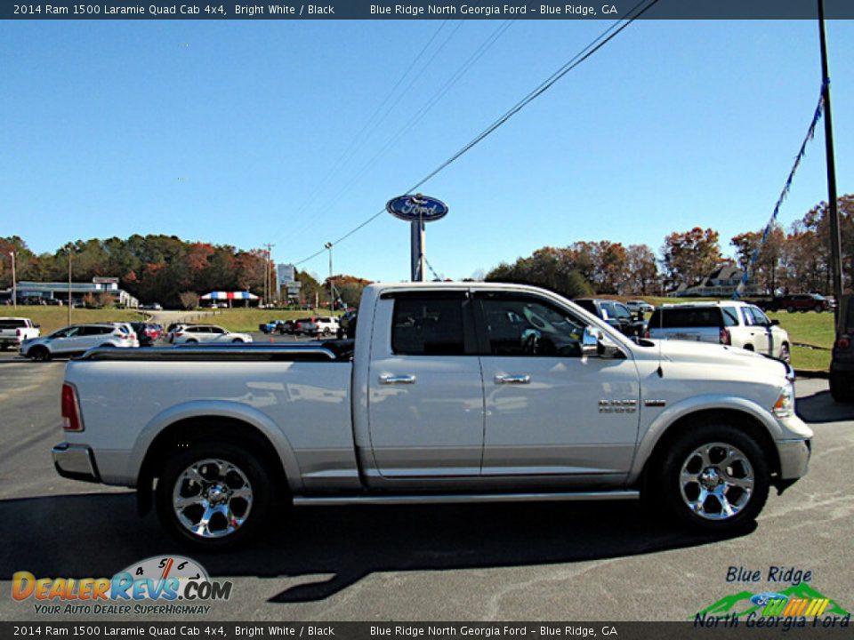 2014 Ram 1500 Laramie Quad Cab 4x4 Bright White / Black Photo #6