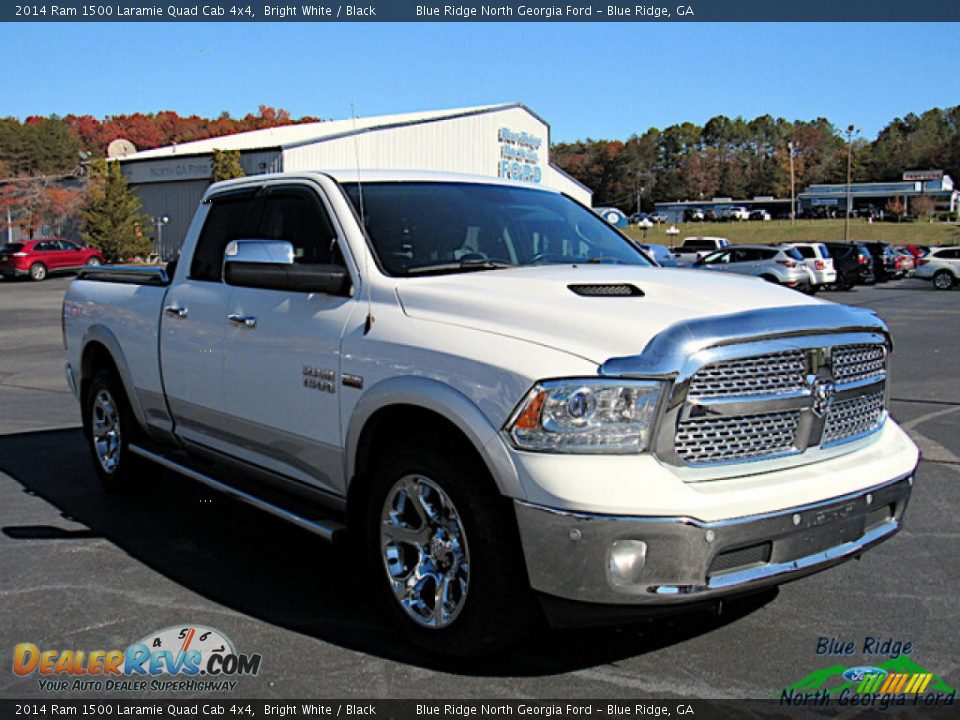 2014 Ram 1500 Laramie Quad Cab 4x4 Bright White / Black Photo #7