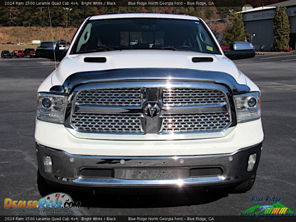 2014 Ram 1500 Laramie Quad Cab 4x4 Bright White / Black Photo #8