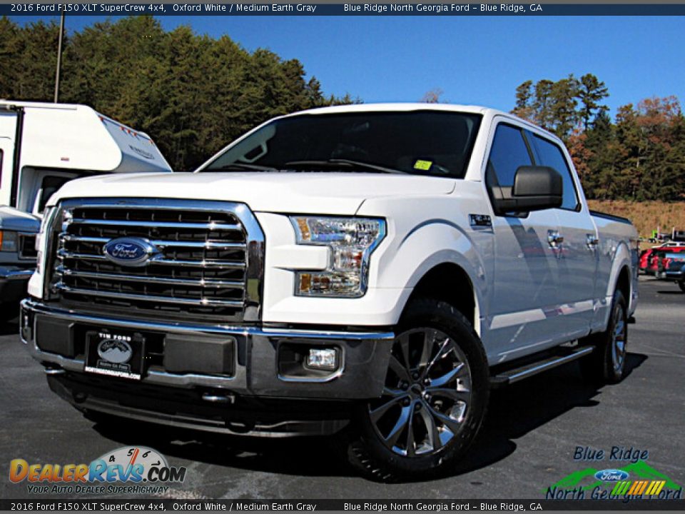 2016 Ford F150 XLT SuperCrew 4x4 Oxford White / Medium Earth Gray Photo #1