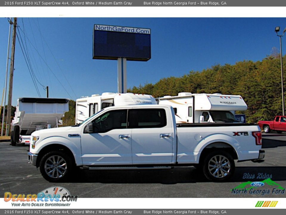 2016 Ford F150 XLT SuperCrew 4x4 Oxford White / Medium Earth Gray Photo #2