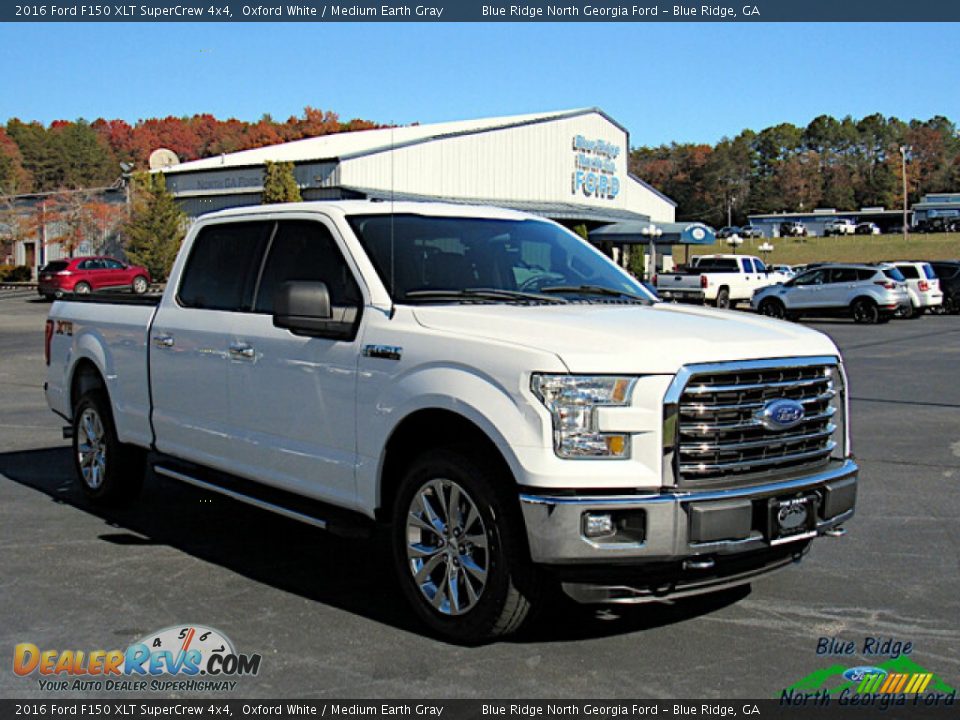 2016 Ford F150 XLT SuperCrew 4x4 Oxford White / Medium Earth Gray Photo #7