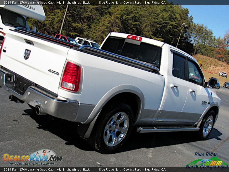 2014 Ram 1500 Laramie Quad Cab 4x4 Bright White / Black Photo #29