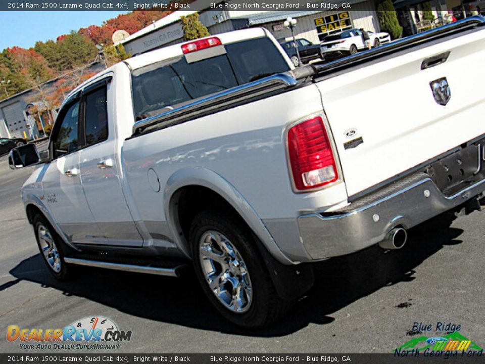 2014 Ram 1500 Laramie Quad Cab 4x4 Bright White / Black Photo #30