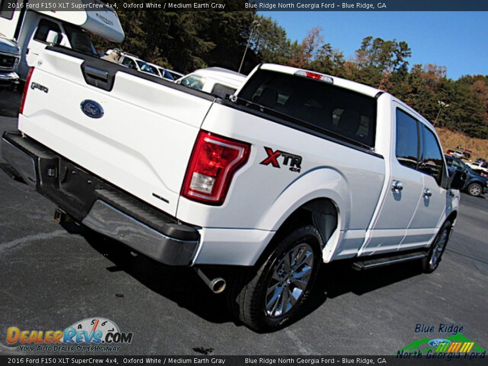 2016 Ford F150 XLT SuperCrew 4x4 Oxford White / Medium Earth Gray Photo #30