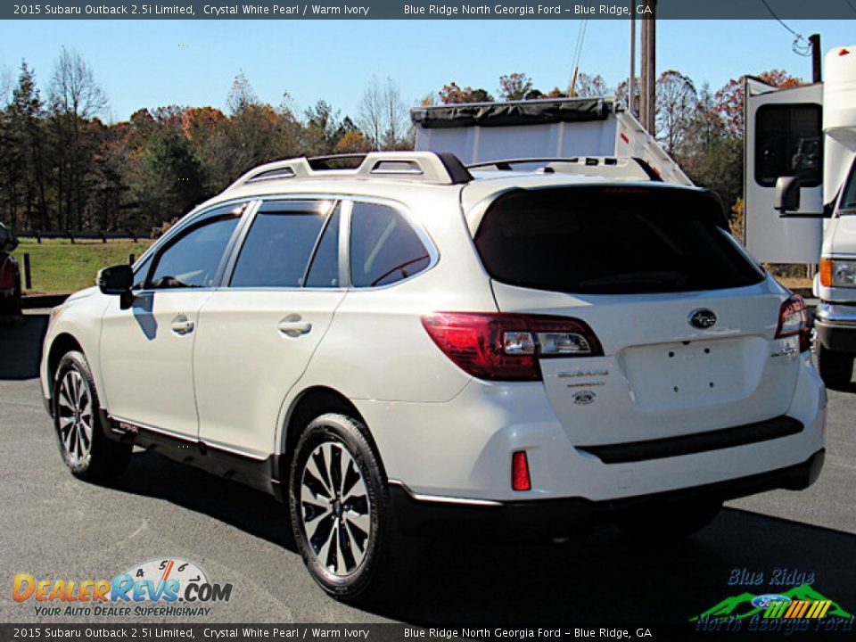 2015 Subaru Outback 2.5i Limited Crystal White Pearl / Warm Ivory Photo #3