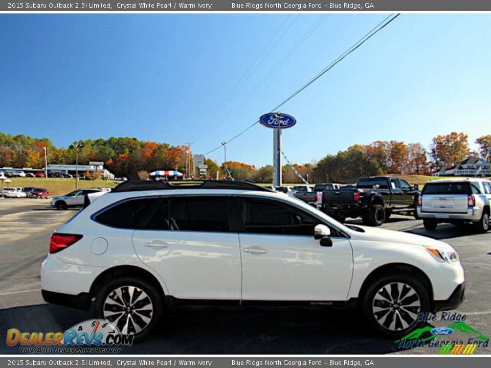 2015 Subaru Outback 2.5i Limited Crystal White Pearl / Warm Ivory Photo #6