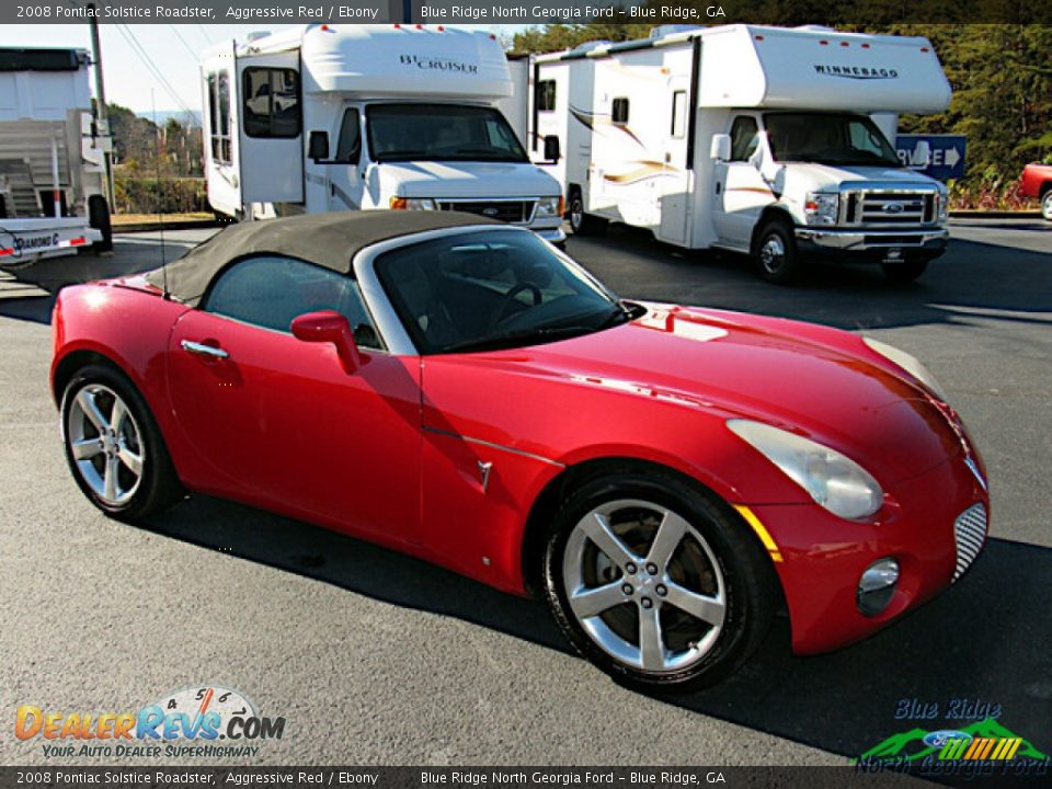 2008 Pontiac Solstice Roadster Aggressive Red / Ebony Photo #22