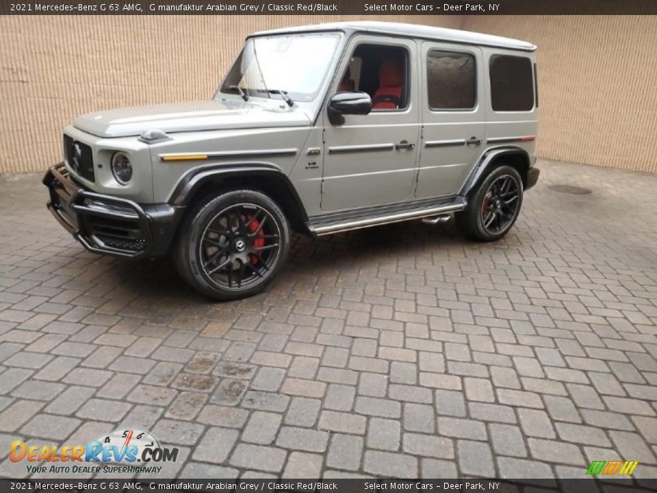 2021 Mercedes-Benz G 63 AMG G manufaktur Arabian Grey / Classic Red/Black Photo #1