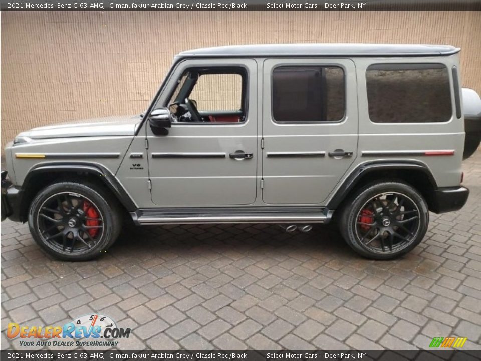 2021 Mercedes-Benz G 63 AMG G manufaktur Arabian Grey / Classic Red/Black Photo #2