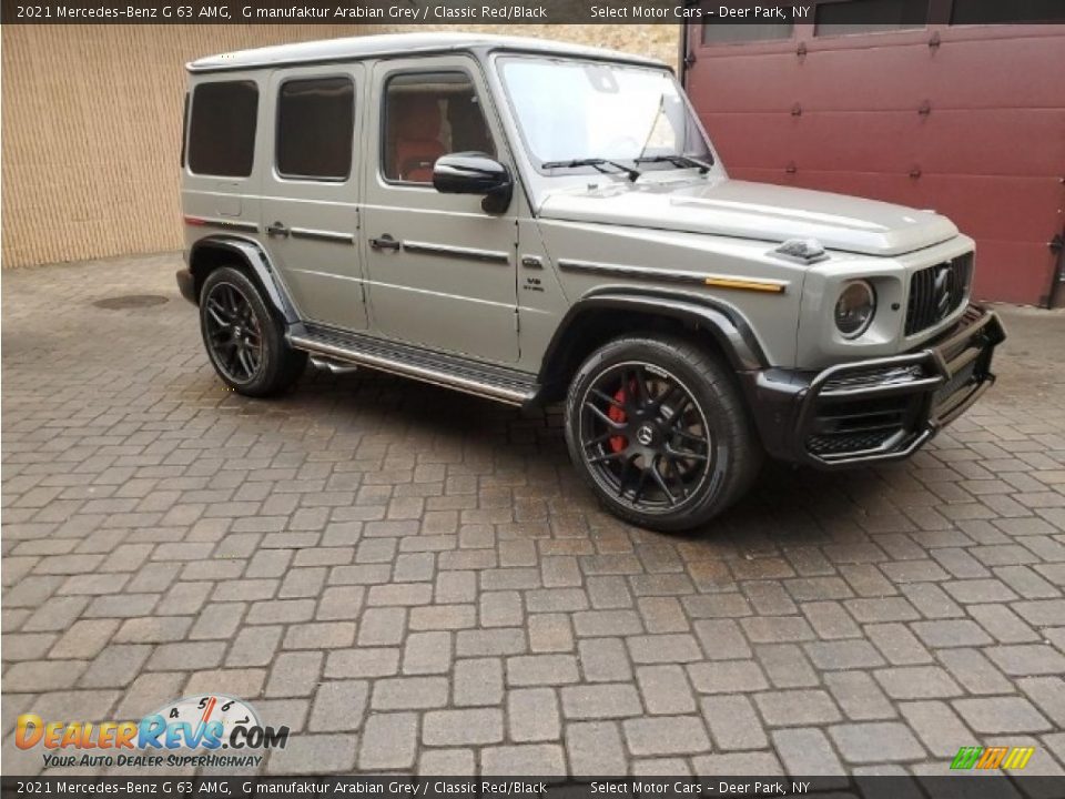 2021 Mercedes-Benz G 63 AMG G manufaktur Arabian Grey / Classic Red/Black Photo #3