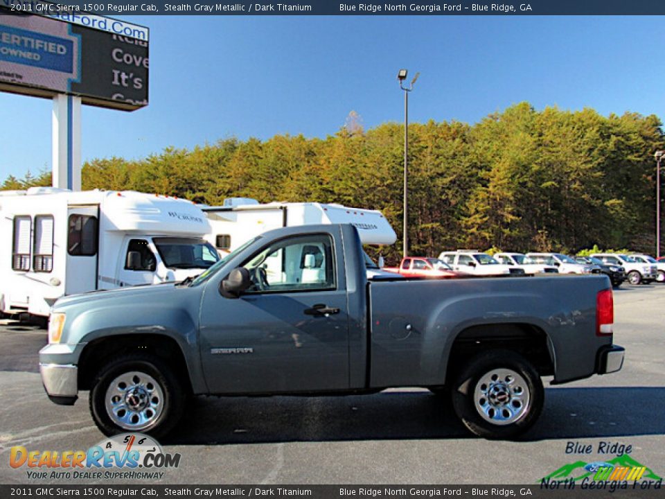 2011 GMC Sierra 1500 Regular Cab Stealth Gray Metallic / Dark Titanium Photo #2