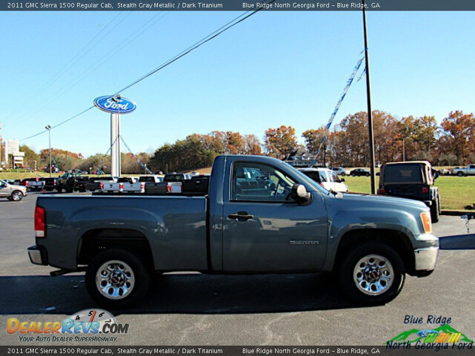 2011 GMC Sierra 1500 Regular Cab Stealth Gray Metallic / Dark Titanium Photo #6