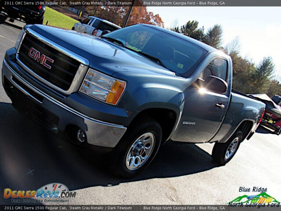 2011 GMC Sierra 1500 Regular Cab Stealth Gray Metallic / Dark Titanium Photo #18