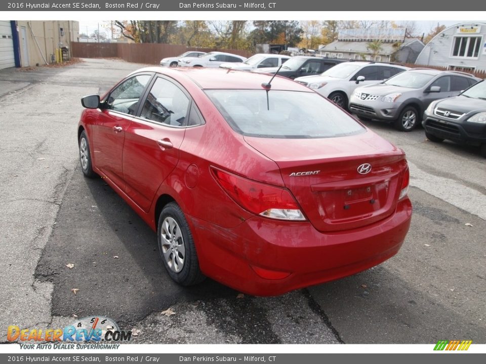 2016 Hyundai Accent SE Sedan Boston Red / Gray Photo #7