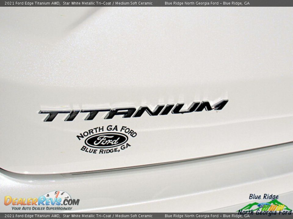 2021 Ford Edge Titanium AWD Star White Metallic Tri-Coat / Medium Soft Ceramic Photo #27