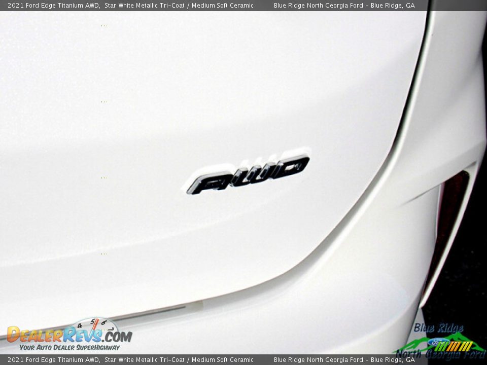 2021 Ford Edge Titanium AWD Star White Metallic Tri-Coat / Medium Soft Ceramic Photo #28