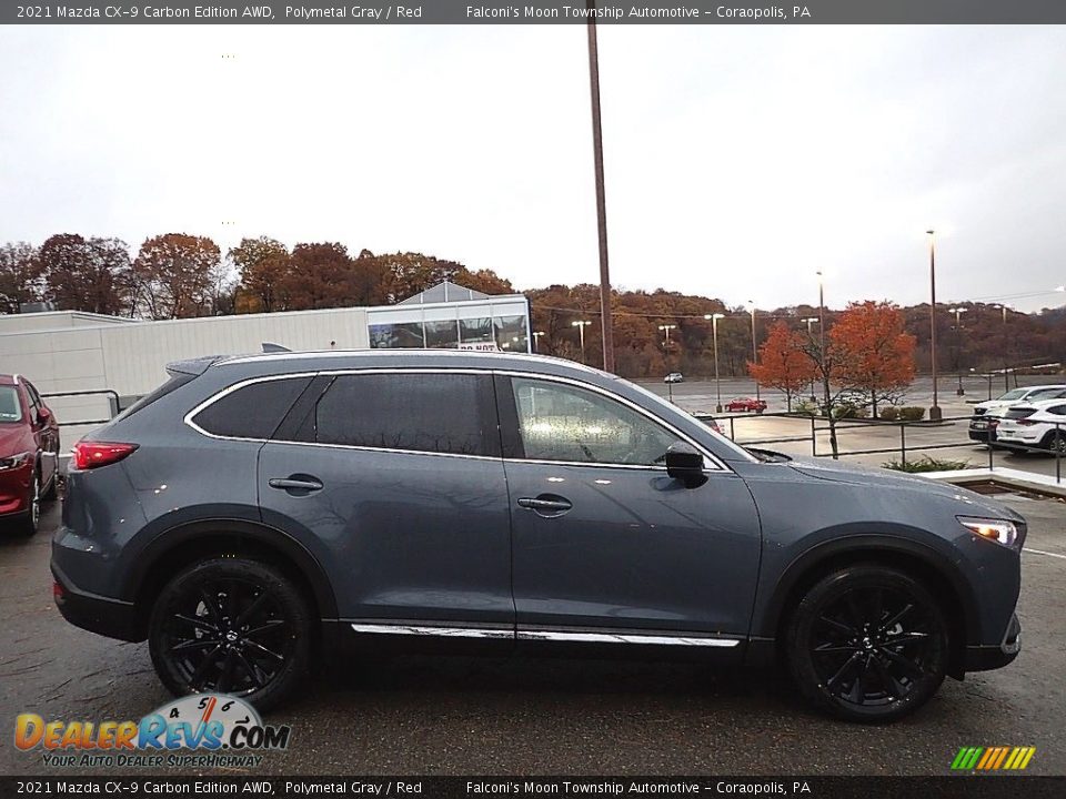 2021 Mazda CX-9 Carbon Edition AWD Polymetal Gray / Red Photo #1