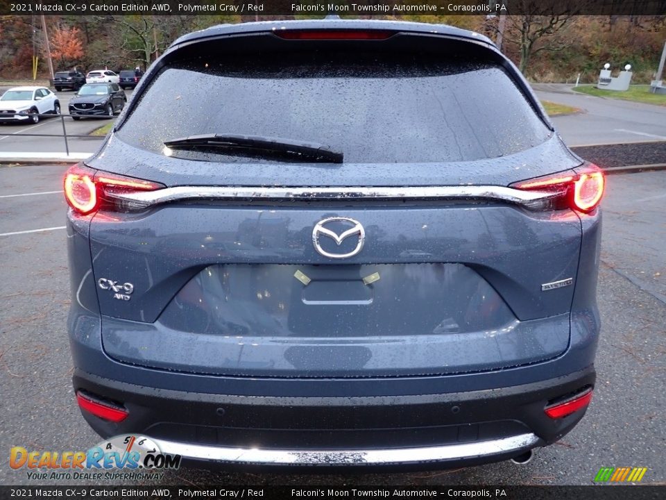 2021 Mazda CX-9 Carbon Edition AWD Polymetal Gray / Red Photo #3