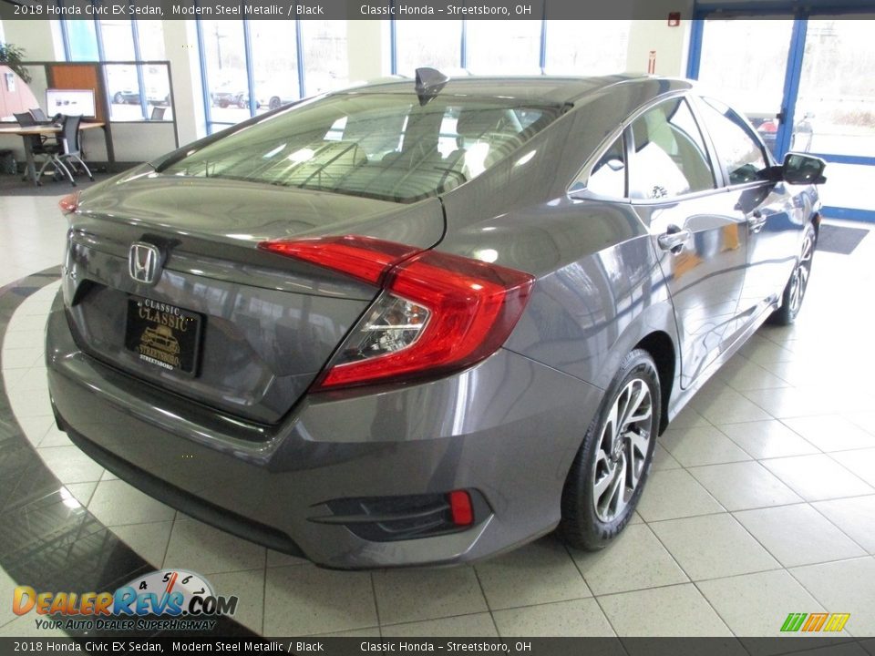 2018 Honda Civic EX Sedan Modern Steel Metallic / Black Photo #7