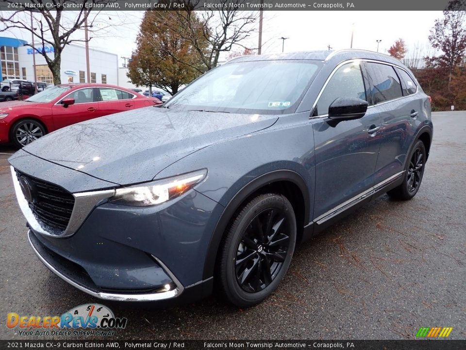 2021 Mazda CX-9 Carbon Edition AWD Polymetal Gray / Red Photo #7
