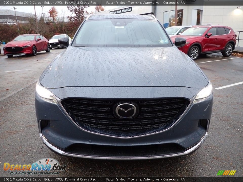 2021 Mazda CX-9 Carbon Edition AWD Polymetal Gray / Red Photo #8