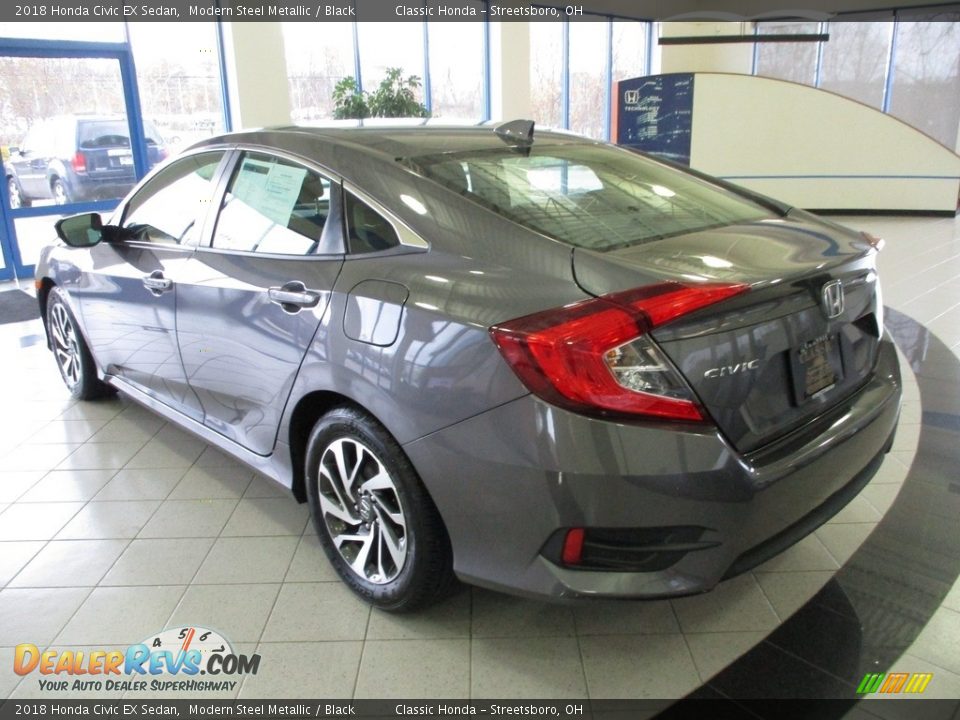 2018 Honda Civic EX Sedan Modern Steel Metallic / Black Photo #9