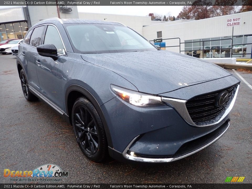 2021 Mazda CX-9 Carbon Edition AWD Polymetal Gray / Red Photo #9