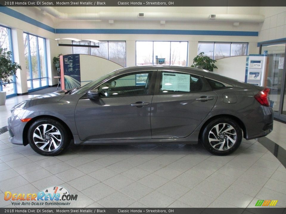 2018 Honda Civic EX Sedan Modern Steel Metallic / Black Photo #10