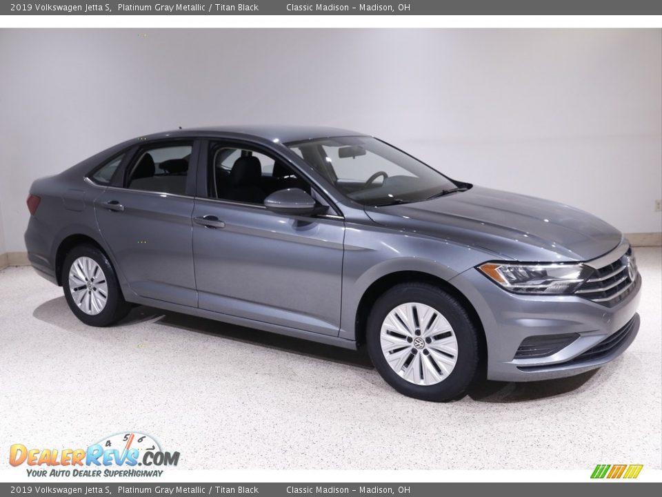 2019 Volkswagen Jetta S Platinum Gray Metallic / Titan Black Photo #1
