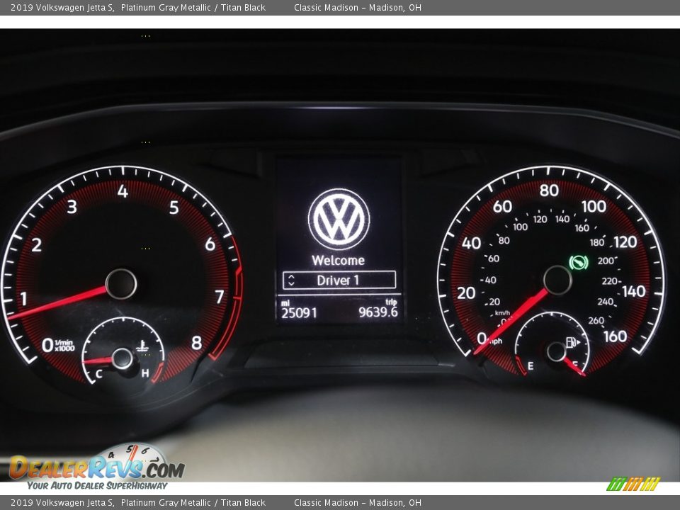 2019 Volkswagen Jetta S Platinum Gray Metallic / Titan Black Photo #8