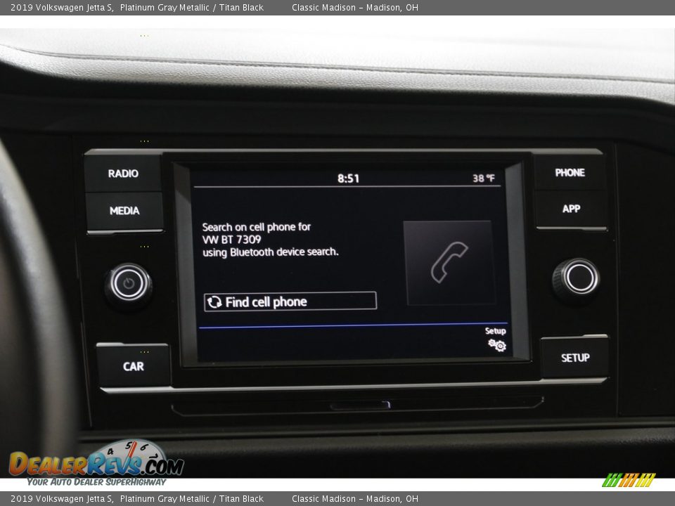 2019 Volkswagen Jetta S Platinum Gray Metallic / Titan Black Photo #11