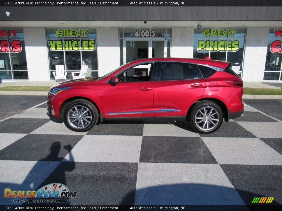 2021 Acura RDX Technology Performance Red Pearl / Parchment Photo #1
