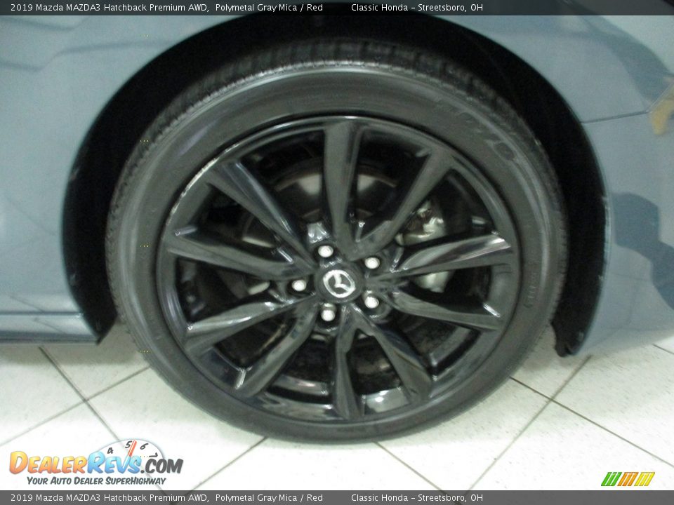 2019 Mazda MAZDA3 Hatchback Premium AWD Polymetal Gray Mica / Red Photo #5
