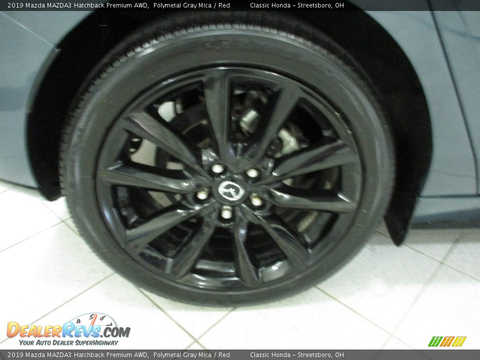 2019 Mazda MAZDA3 Hatchback Premium AWD Polymetal Gray Mica / Red Photo #6