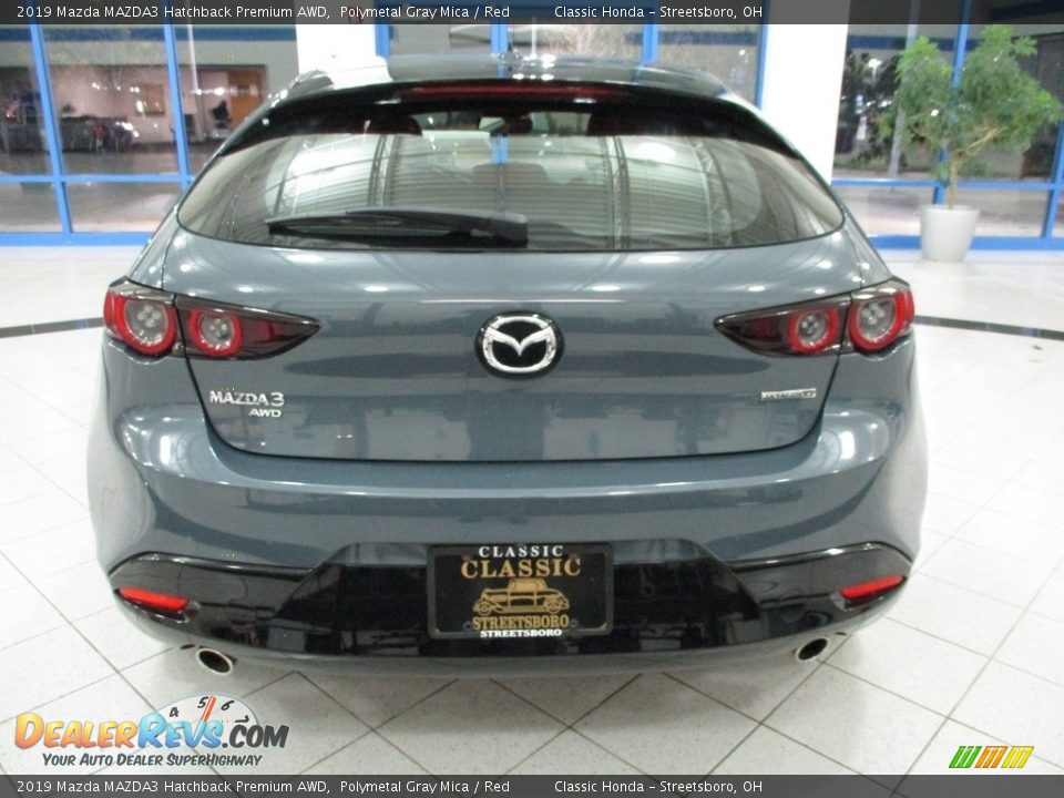 2019 Mazda MAZDA3 Hatchback Premium AWD Polymetal Gray Mica / Red Photo #8
