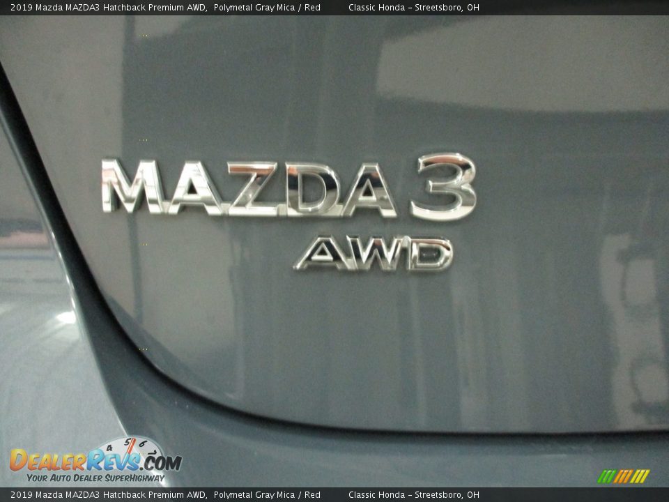 2019 Mazda MAZDA3 Hatchback Premium AWD Polymetal Gray Mica / Red Photo #9